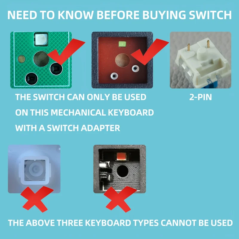 مفاتيح لوحة المفاتيح الميكانيكية ITLY DIY، متوافقة مع مفاتيح الكرز باللون الأحمر والأزرق والبني والأسود.