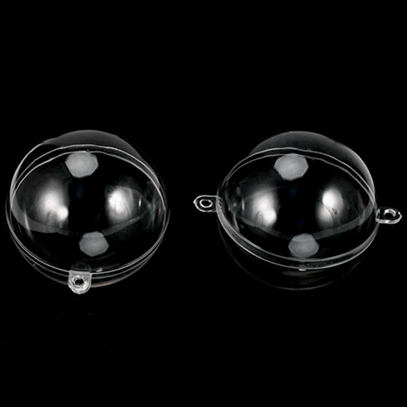 X18A-30 pezzi di plastica palla cava di Natale palla cava decorazione palla cielo finestra sfera trasparente scatola di imballaggio di caramelle