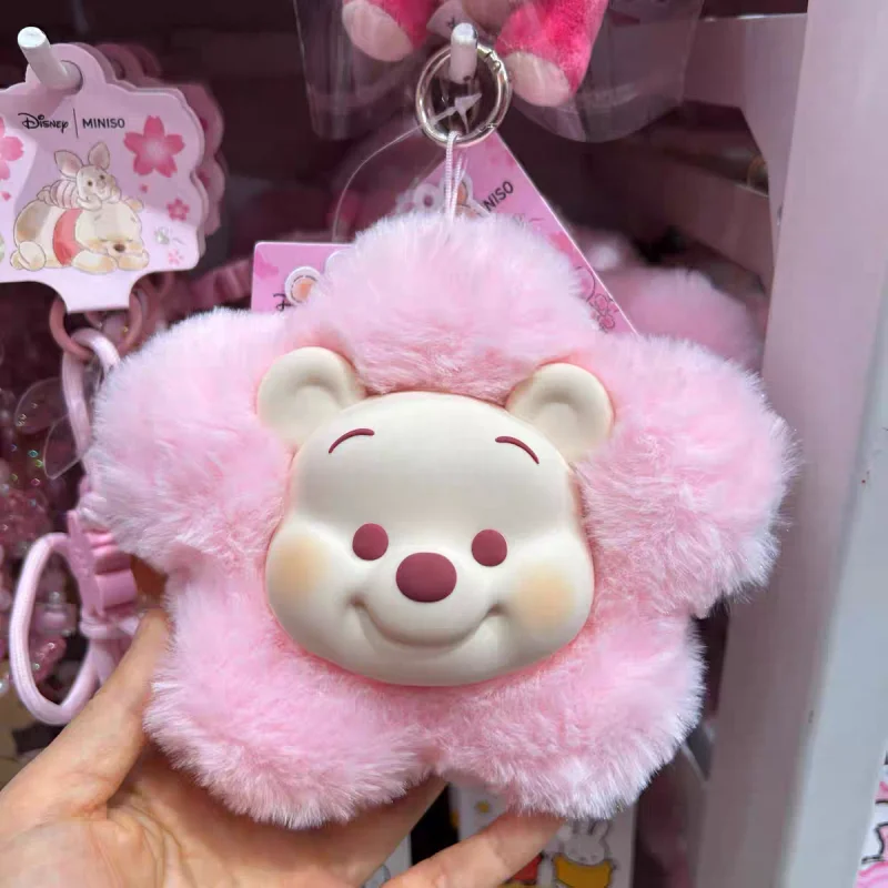 

Disney Sakura Season Winnie The Pooh Vinyl Keychain - Cute Spring Bear Bag Charm Cartoon Plushie Gift Toys