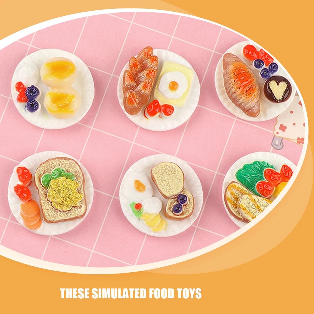 12 De juguetes de comida simulada, Mini dijes, accesorios