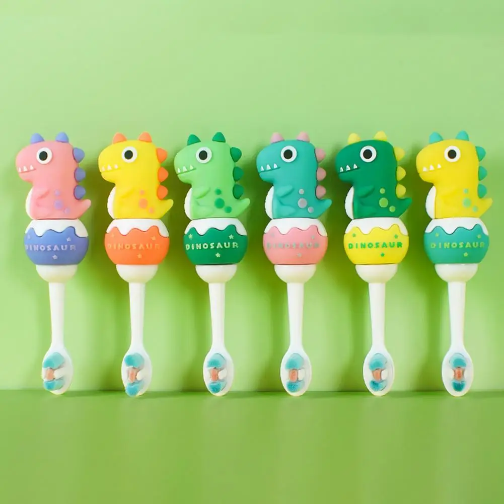 1-10Y Clean Toothbrush Portable Infant Toothbrush Comportable Handle Colored Anti-slip Handle Toddler Toothbrush Oral Care