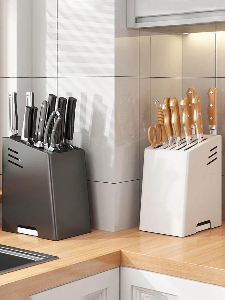 

Stainless steel knife holder for kitchen, storage rack for household multi-functional kitchen knife storage rack