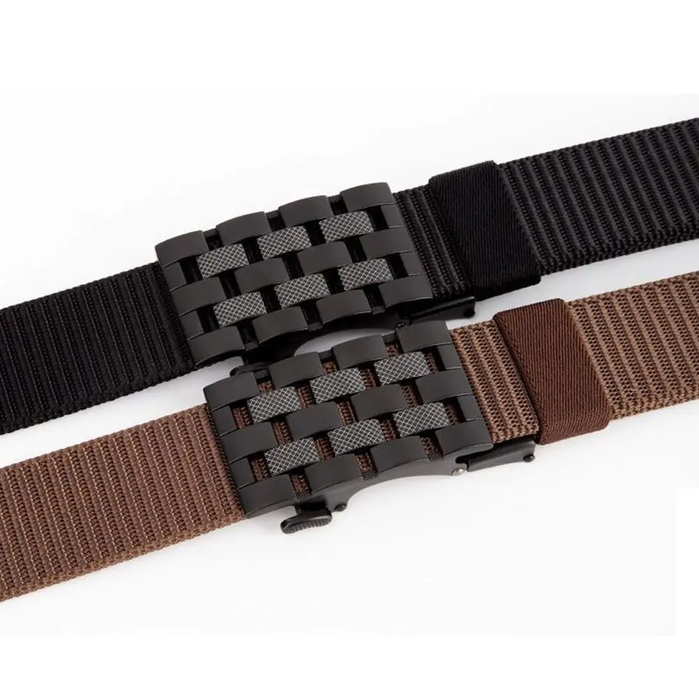 حزام نايلون ماركة فاخرة للرجال ، رياضة الجولف ، نسج كاجوال للأعمال ، شريط خصر ، حزام قماش ، علامة تجارية