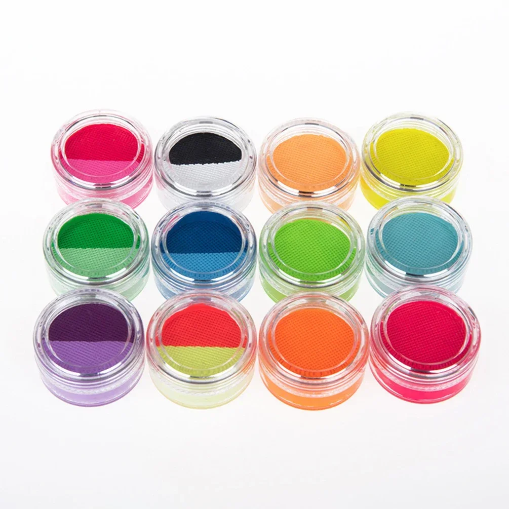 

Private Label 10g Dual-Color Water-soluble Paint Custom Logo Long Lasting Body Painting Color Rendering Makeup Wholesale Vegan