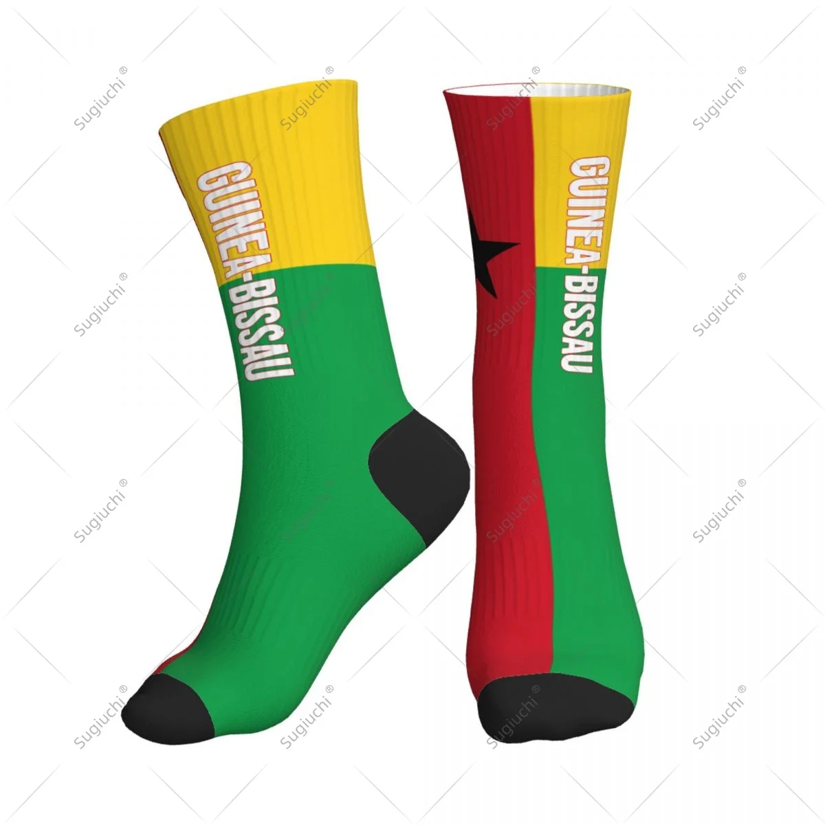 

Полиэстеровые носки до середины икры с 3D принтом флага Гвинении Бисау для мужчин и женщин, кавайные носки, уличные носки для скейтборда