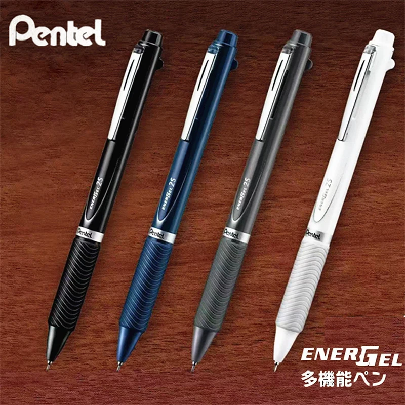 

Japan Pentel 3-color Gel Pen/2+1 Mechanical Pencil Multi-function Signature Pen, BLC35 0.5mm Quick Drying Ink Office Supplies