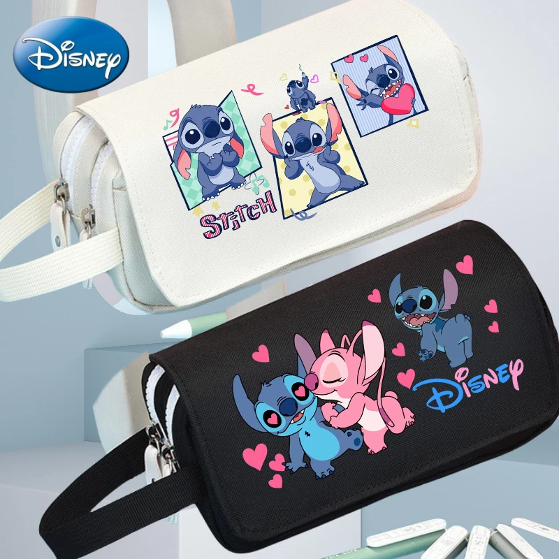 

Disney Lilo and Stitch Pencil Case Kawaii Stich Anime Accessories School Supplies Cute Stationery Cosmetic Bag Gift for Kids Toy