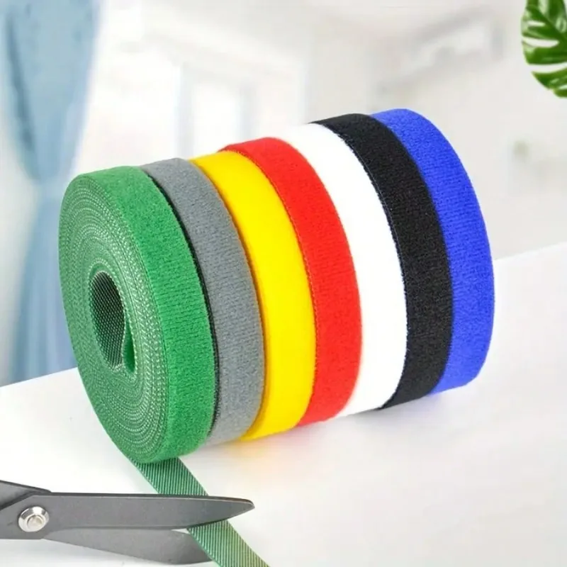 7-Roll Mixed Color Back-to-Back Velcro, Reusable, A Great Helper for Storing Various Threads