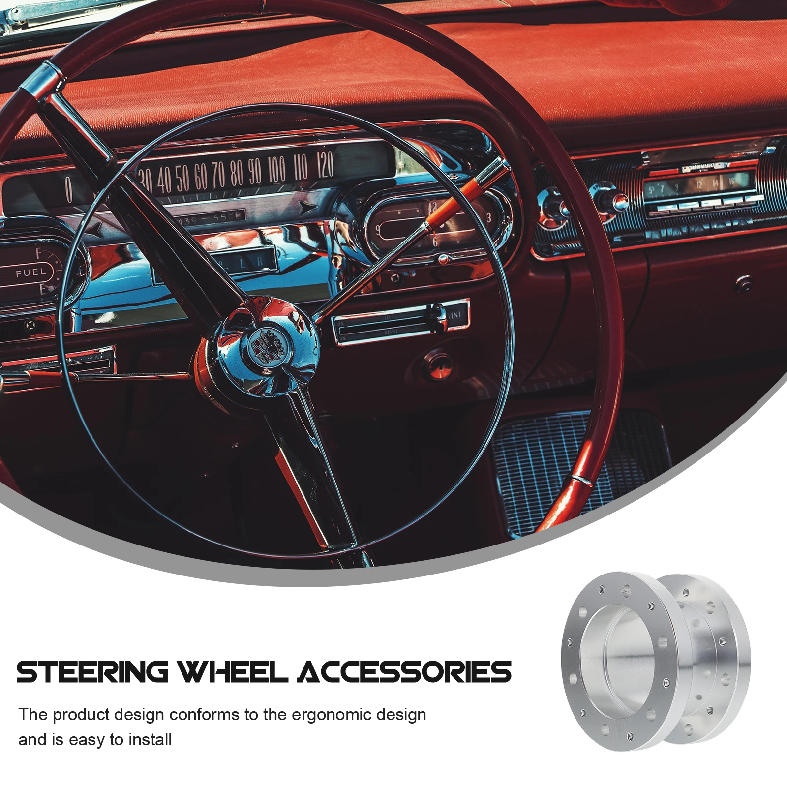 

Steering Wheel Booster Lightweight Spacer Suite Universal Aluminum Alloy Car