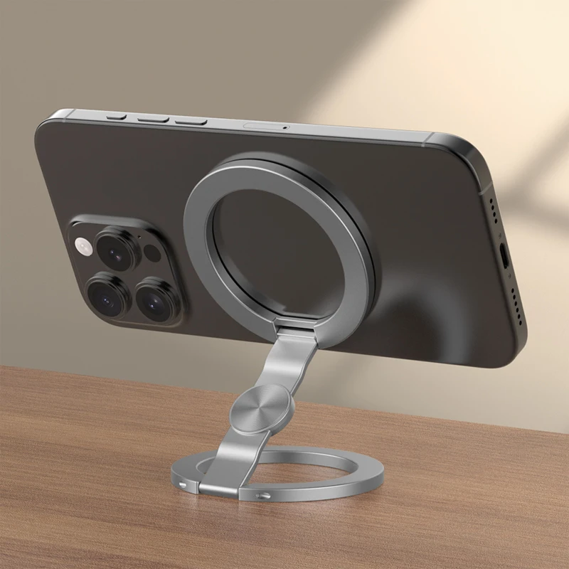 

Складная двойная магнитная подставка для телефона, поворотная супермагнитная подставка, автомобильный металлический кронштейн для IPhone 16, 15, 14, 13, ручка для телефона