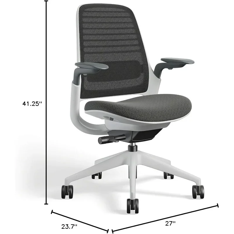 Office Chair Ergonomic Work Chair with Wheels for Carpet Helps Support Productivity WeightActivated Controls, Back Supports