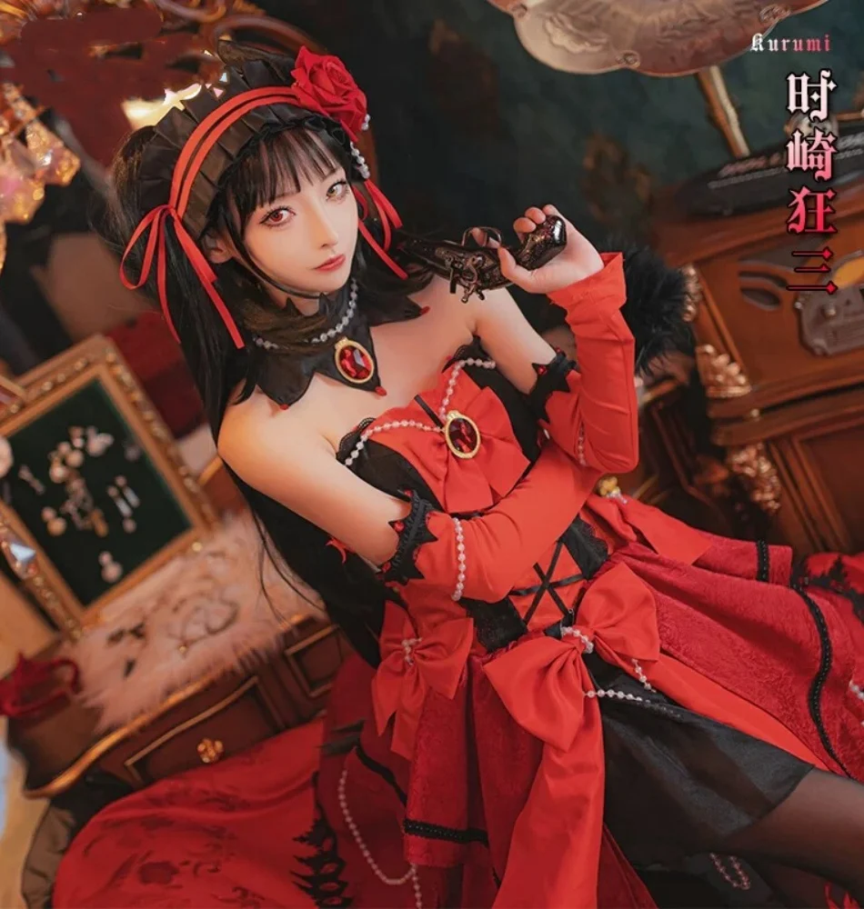 

COWOWO Date a Live Tokisaki Kurumi Cosplay Costume Cos Game Anime Party Uniform Hallowen Play Role Clothes Clothing