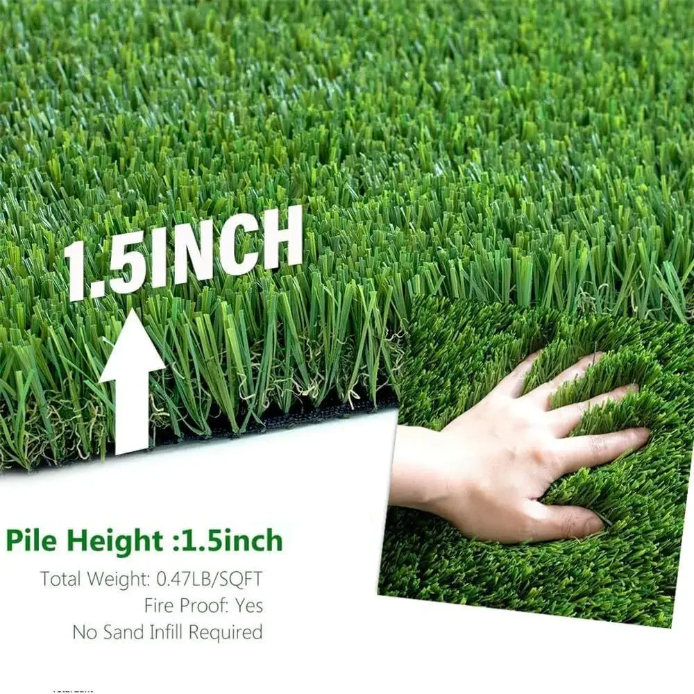 1.50 High-Quality Synthetic Turf with Drainage for Indoor, Outdoor, Pet Areas, and Playgrounds