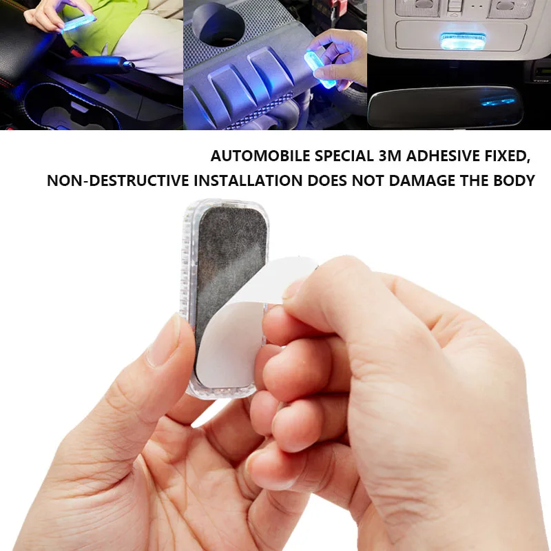 Mini Car Lighting LED Light Wireless Touch Light Interior Sensor Reading Lamp USB Charging Auto Roof Emergency Atmosphere Lamp image 4
