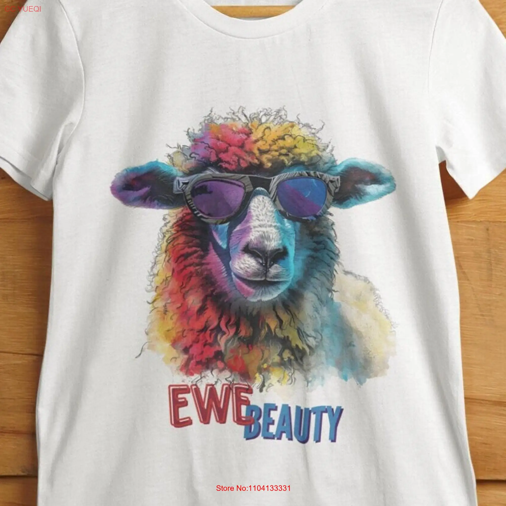 Sheep T Shirt Ewe Fun Funny Animal Beautiful Humorous long or short sleeves