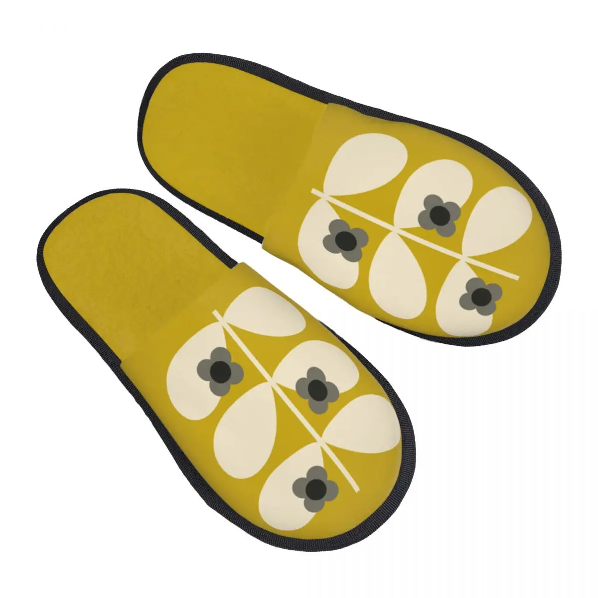 Wild Rose Stem House Slippers Women Soft Memory Foam Orla Kiely Slip On Bedroom Slipper Shoes