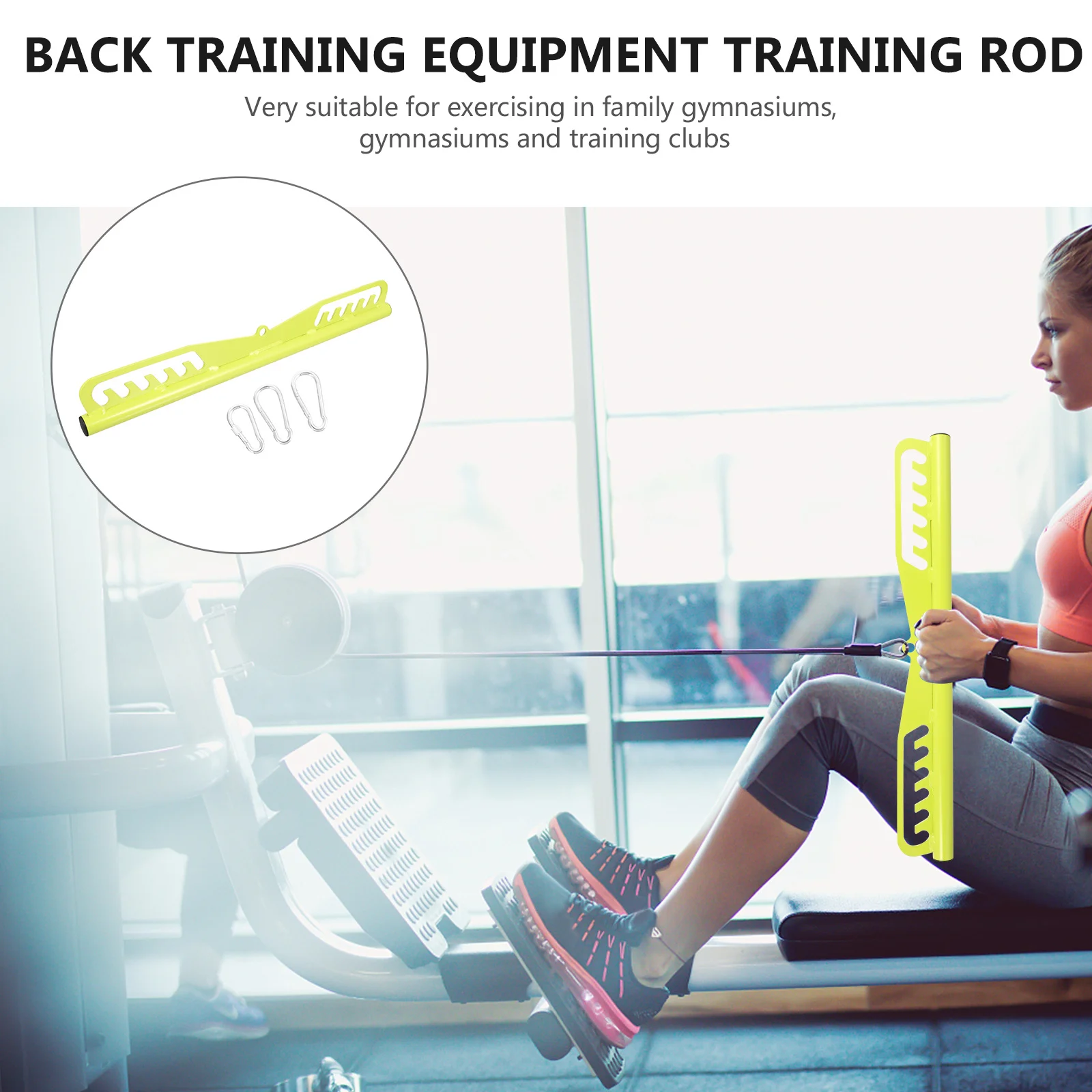 

1Set Iron Bicep Tension Rod Heavy Duty Pull Down Bar for Home Gym Triceps Biceps Muscle Trainer Fitness Tool Bicep Tension Rod