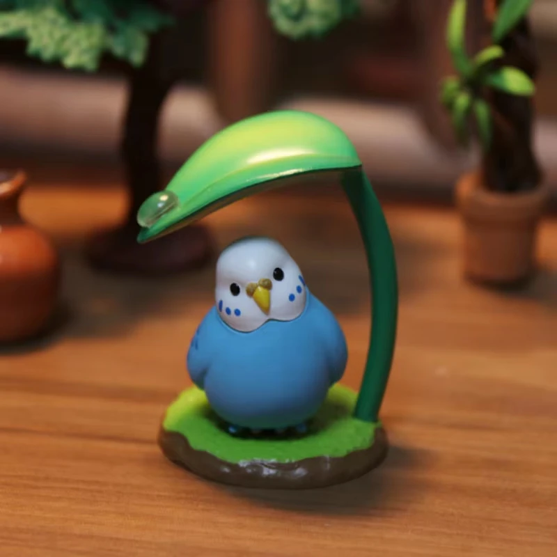 Hiding Rain Bird Blind Box Anime Action Figure Cute Mascot Birds Budgerigar Owl Shoebill Eagle Desktop Decoration Girls Gifts view 4