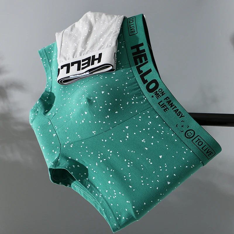 الرجال القطن الملاكم السراويل لينة برمودا الملابس الداخلية تنفس مريحة الملاكمين ملابس خاصة غير رسمية