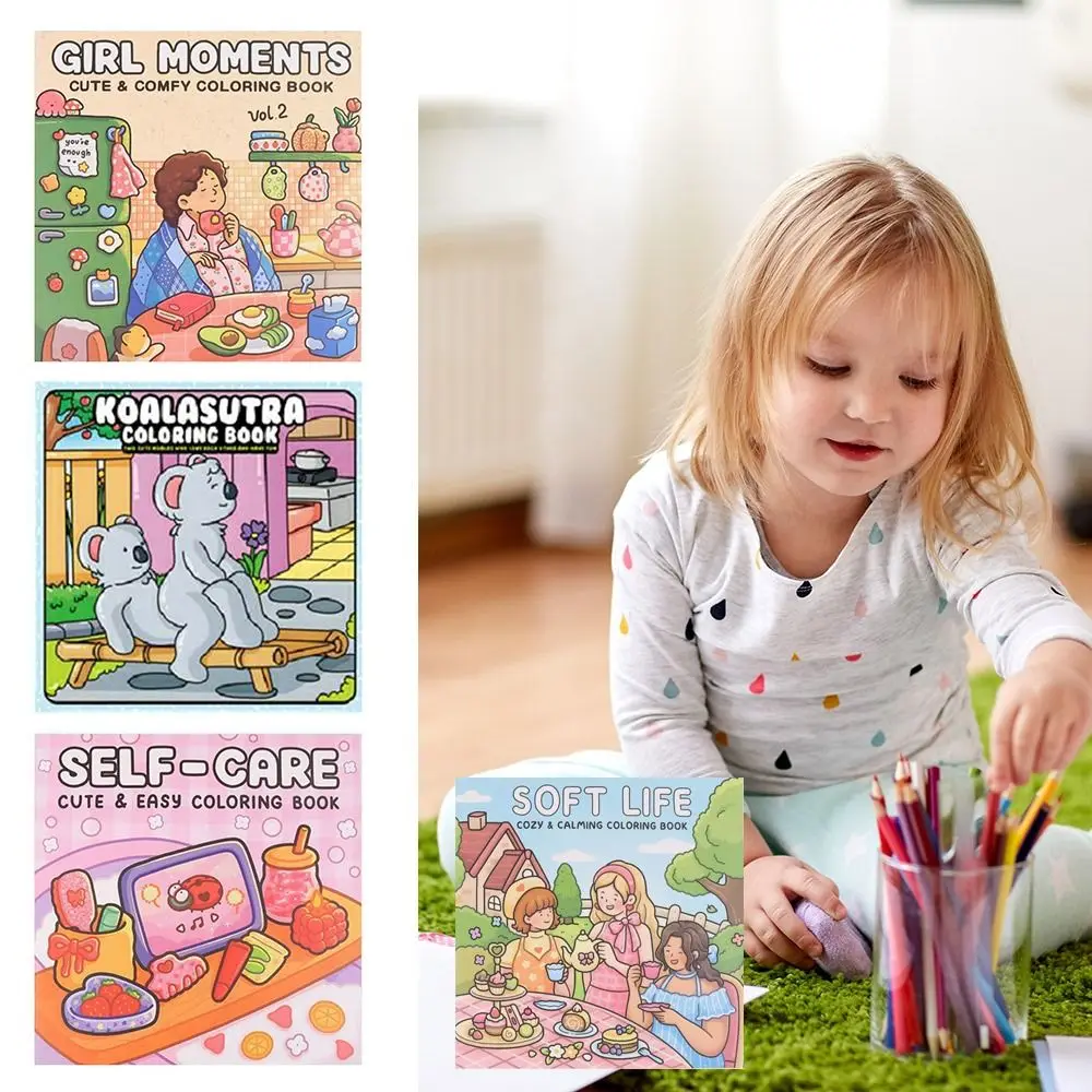 

Cartoon Coloring Book Educational Stress Relief Graffiti Painting Book Painting Gift Montessori Drawing for Adults And Teens