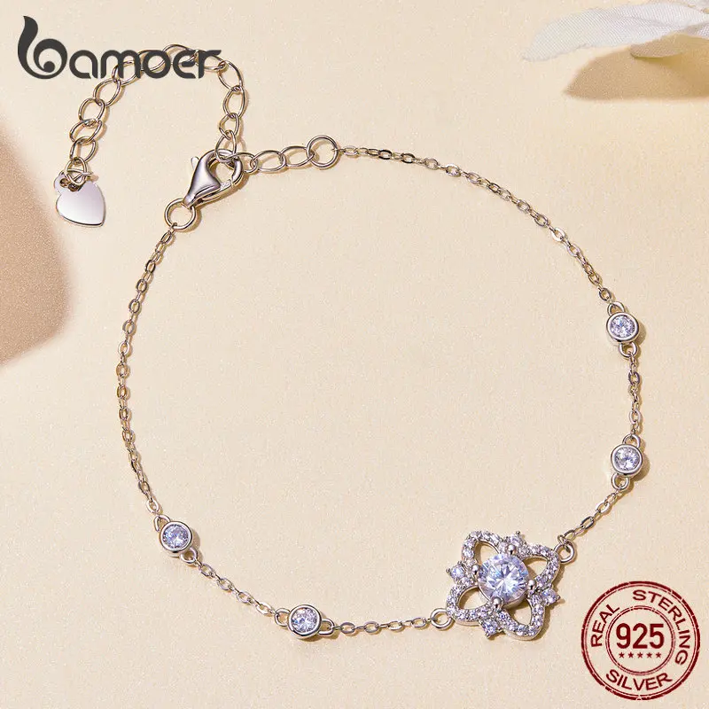 Bamoer D Color VVS1 EX 0.5CT Moissanite Bracelet for Women Valentine's Day Gift 925 Sterling Silver Shining Fine Jewelry MSB004 2