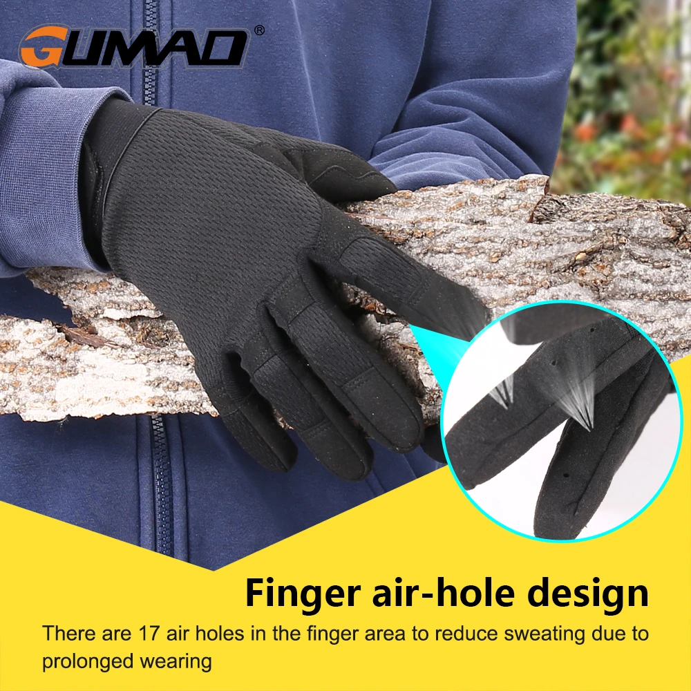 Leichte Jagdhandschuhe mit Vollfingerdesign, Atmungsaktive Taktische Outdoor-Sporthandschuhe für Paintball, Camping, Wandern, Radfahren, Angeln, Rutschfeste Ausrüstung – Detail 5