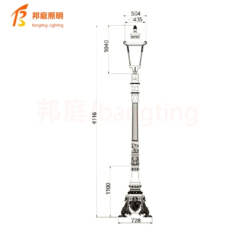 Outdoor garden light villa courtyard led street lamp waterproof corridor pole street lamp