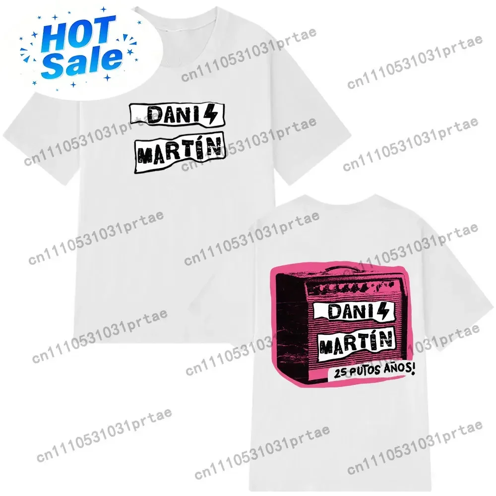Dani Martín Concierto 25 Años Print Tees Men Women Fashion Classic TShirt High Quality Oversized 100% Cotton T Shirts Streetwear