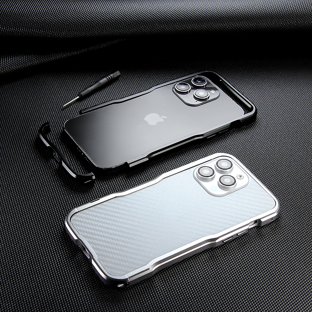 Luxury Aluminium Metal Bumper Case, Cover for Apple iPhone 16 15 Pro Max, 14, 13, 12 Pro Max, 15 Plus Shockproof Cover