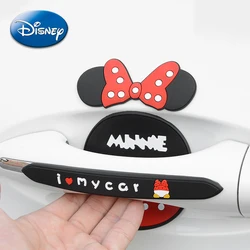 Disney Car Bumper Strip Mickey Door Bowl Silicone Sticker Handlebars Rearview Mirror Protector Thicken Antiscratch Anticollision