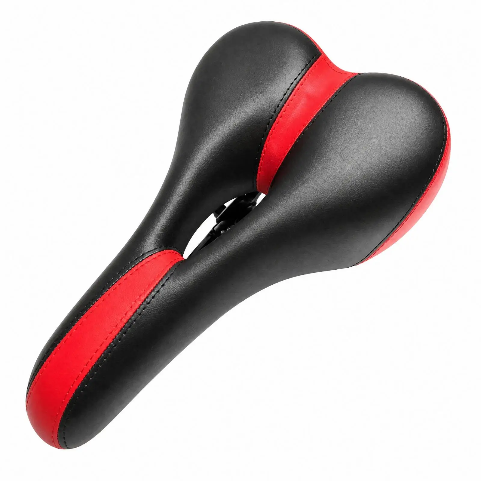 Ergonomic Split Design Indoor Cycle Seat Cushion with Mounting Rail for Home Workout Bike