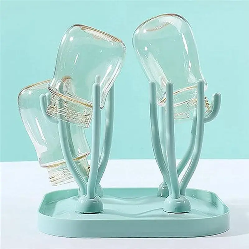 

(LBER) Drain Cup Rack Baby Bottle Rack Convenient Drying Rack Rack Water Cup Drying Rack Drying Drainer (Green)