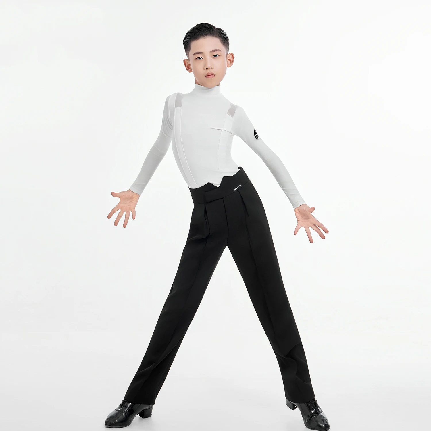 2025 neue Latin Dance Praxis Kleidung Für Jungen Langarm Latin Hosen Outfits Chacha Rumba Tango Latin Dance Kostüme XH 3510