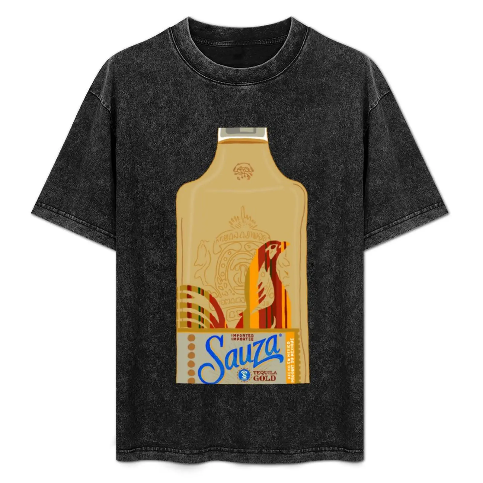 Camiseta Sauza Tequila Bottle, camiseta informal de corte holgado para el trabajo
