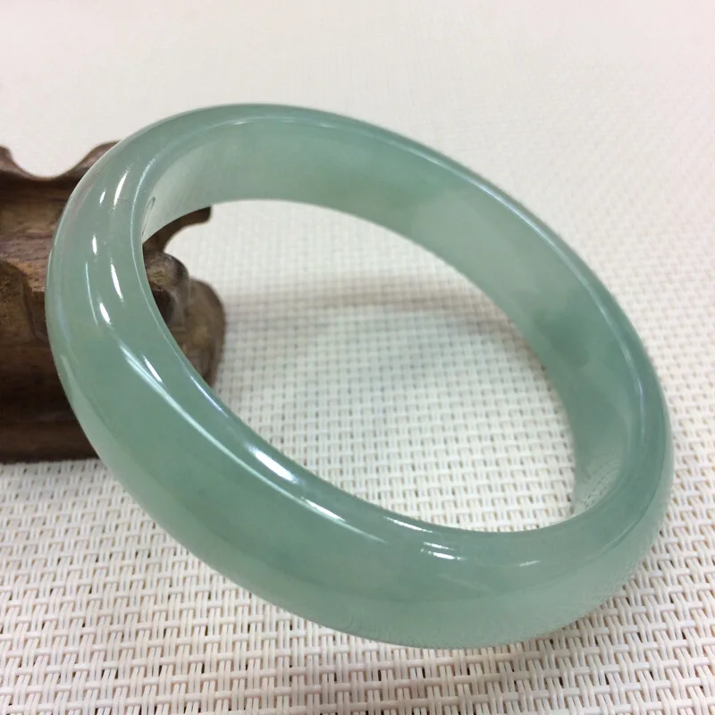 

Myanmar Old Mine Glutinous Oil Green Purple Violet Jade Floating Flower Women'S Jadeite Bracelet
