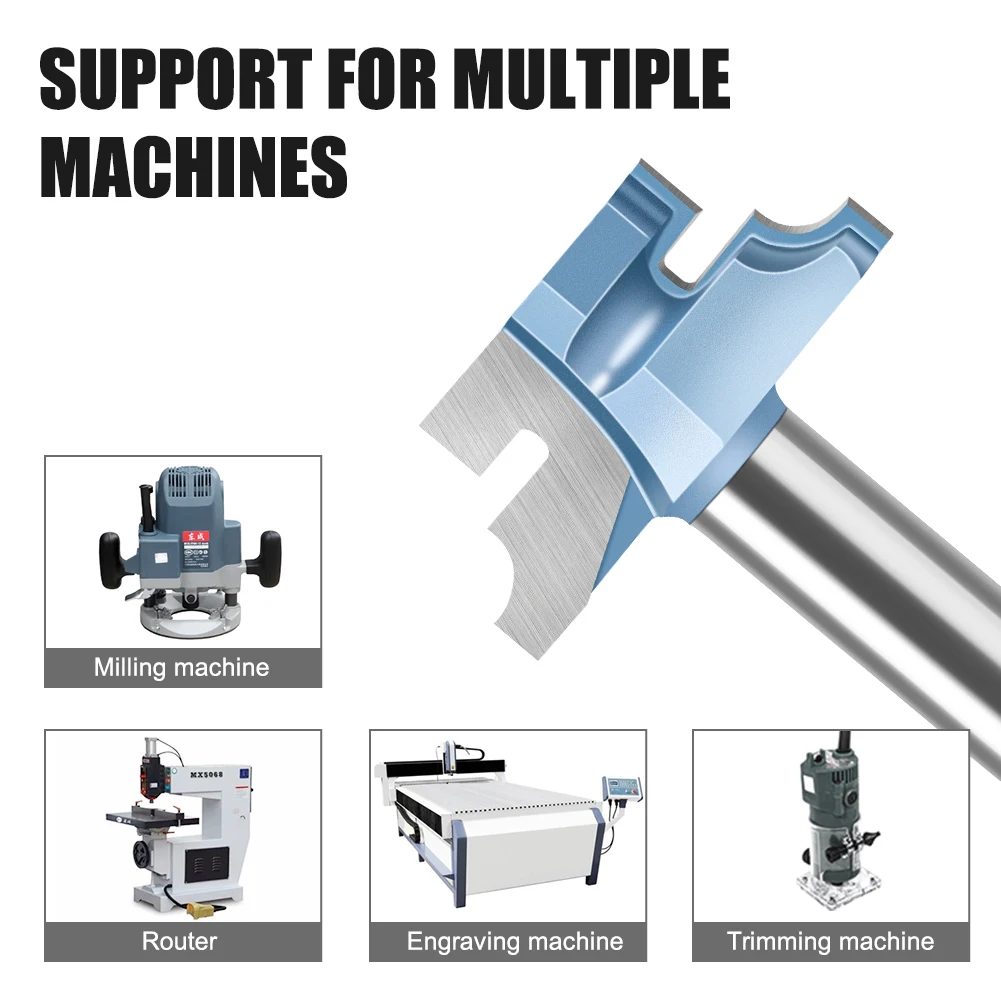 12mm 1/2 inch Shank Router Bit Set Woodworking Groove Cutters Tungsten Alloy Wood Tenon Milling Cutter Bits Tools