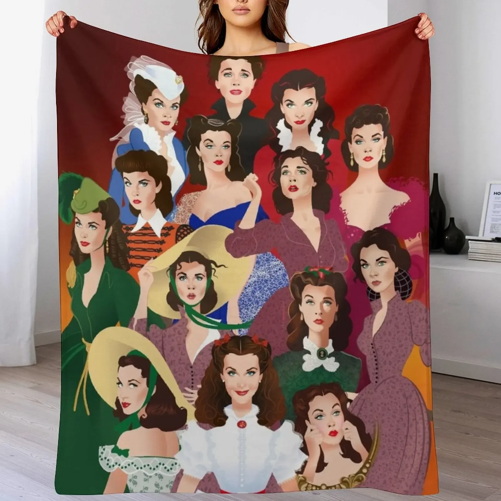 

Scarlett O'Hara Throw Blanket Bed covers Cute Plaid Blankets Sofas Of Decoration Decorative Beds Blankets