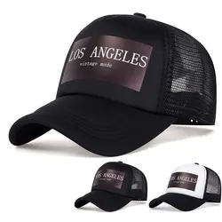 Unisex Los Angeles Print Baseball Mesh Caps Spring and Summer Outdoor Adjustable Casual Hats Sunscreen Hat