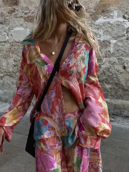 6 best sales Blusa e calça de chiffon - №4