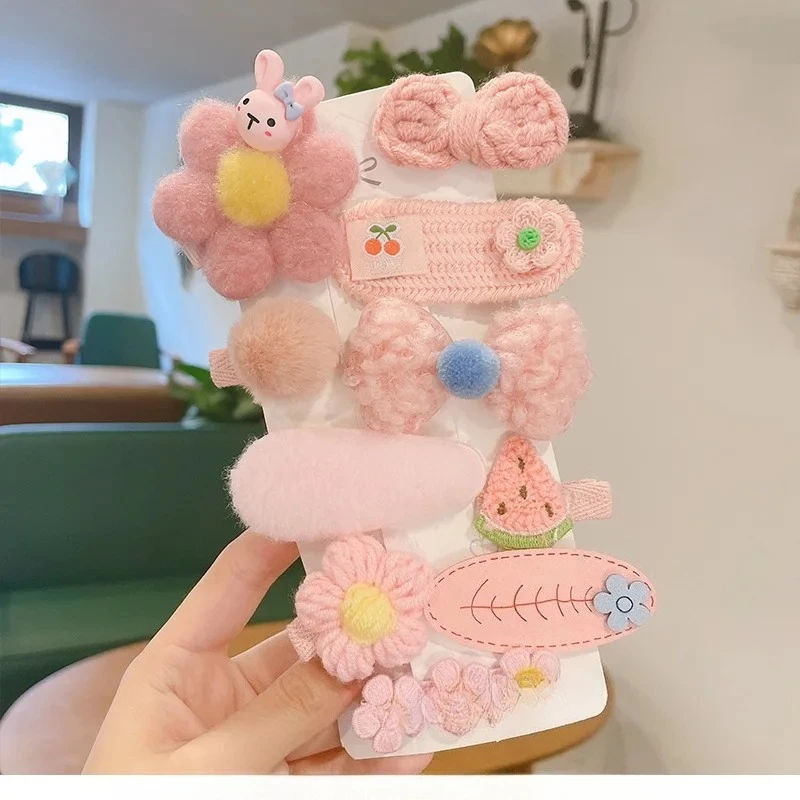 

Новинка 2023 года, кавайные заколки для волос цвета молочно-кофе, детские пушистые заколки с боковой челкой, аксессуары для волос, заколка для волос с милыми ушками животных