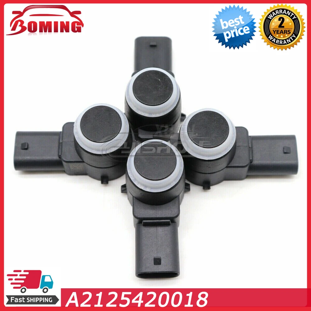 4PCS A2125420018 PDC Parking Sensor For Mercedes A B E S SLS VITO Class W212 W221 212 C300 E500 S400 SLK250 ML350 ML550 Black