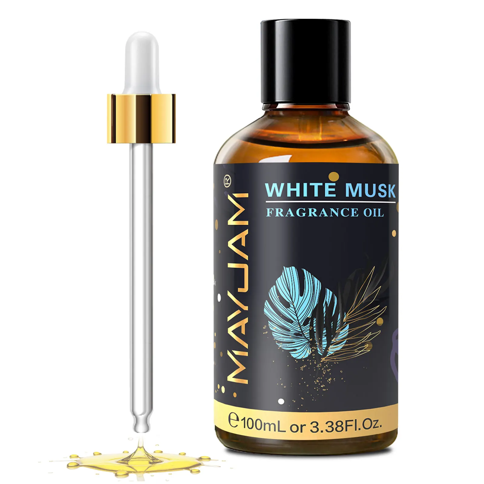 MAYJAM Weißer Moschus Meeresbrise Duftöl 100ml Ätherisches Öl Kokosnuss Blaubeere Drachenblut Japanische Magnolie Aromatherapie