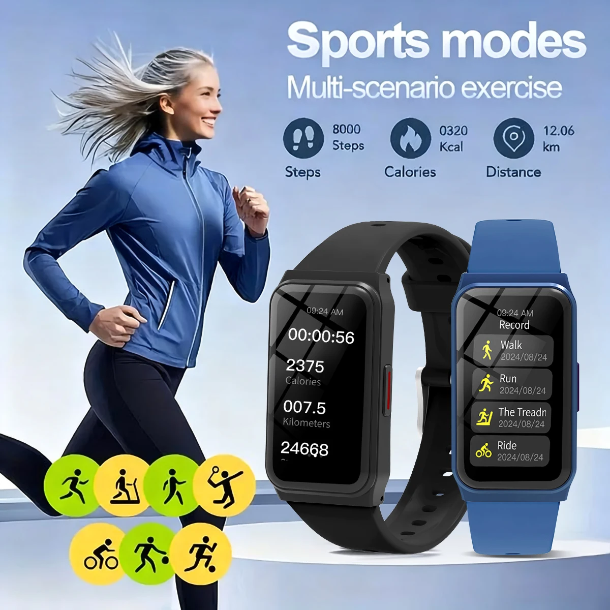 2025 Orologio intelligente alla moda 1.45''Touch Screen Bluetooth Controllo musicale Sport all'aria aperta Partner Monitoraggio della salute per uomo Donna Regalo