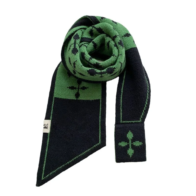 Sciarpa in maglia incrociata da donna, ghetta calda invernale in stile coreano, scaldacollo in filato di fascia alta, versatile e alla moda