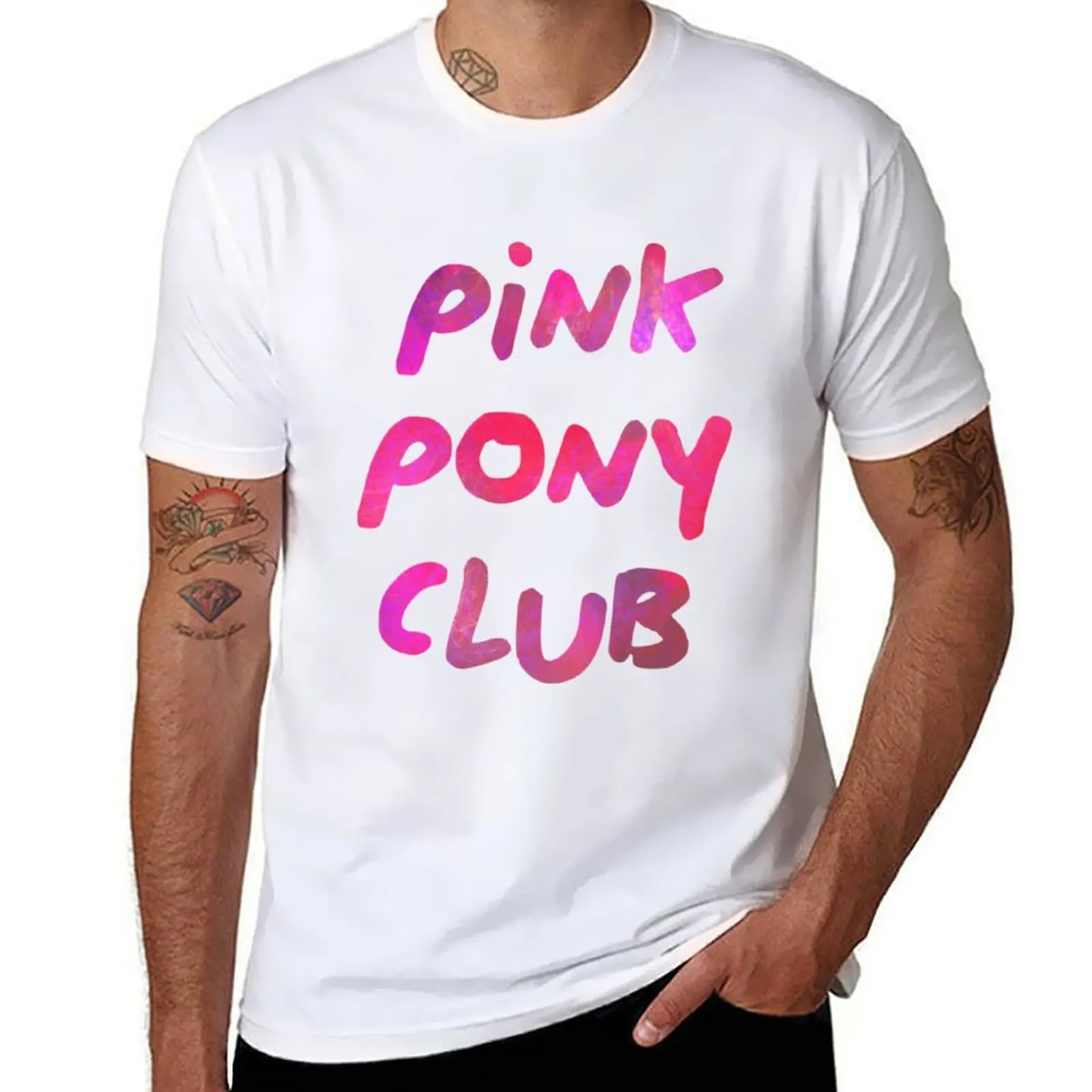 

Chappell Roan - Pink Pony Club lyric art T-Shirt t shirts for man cotton soft man t shirt graphic T-Shirt