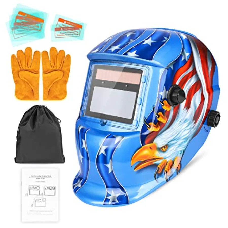 

Welding Helmet Auto Darkening True Color Hood with Adjustable Shade Range 4/9-13 for TIG MIG ARC Welder Mask