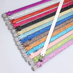 85pcs Glitter Sequin Bracelet Band 8mm Width 21cm Length Through Slide Charms Letters Alphabet DIY Jewelry For Women Kids Gift