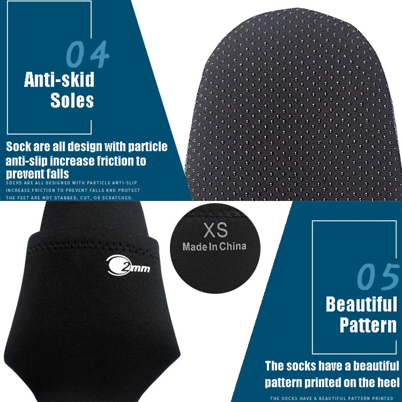2MM Snorkeling Socks for Men Women Anti-slip Keep Warm Diving Socks High Tube Neoprene Beach Boots Scuba Swimwear Wetsuit image 5