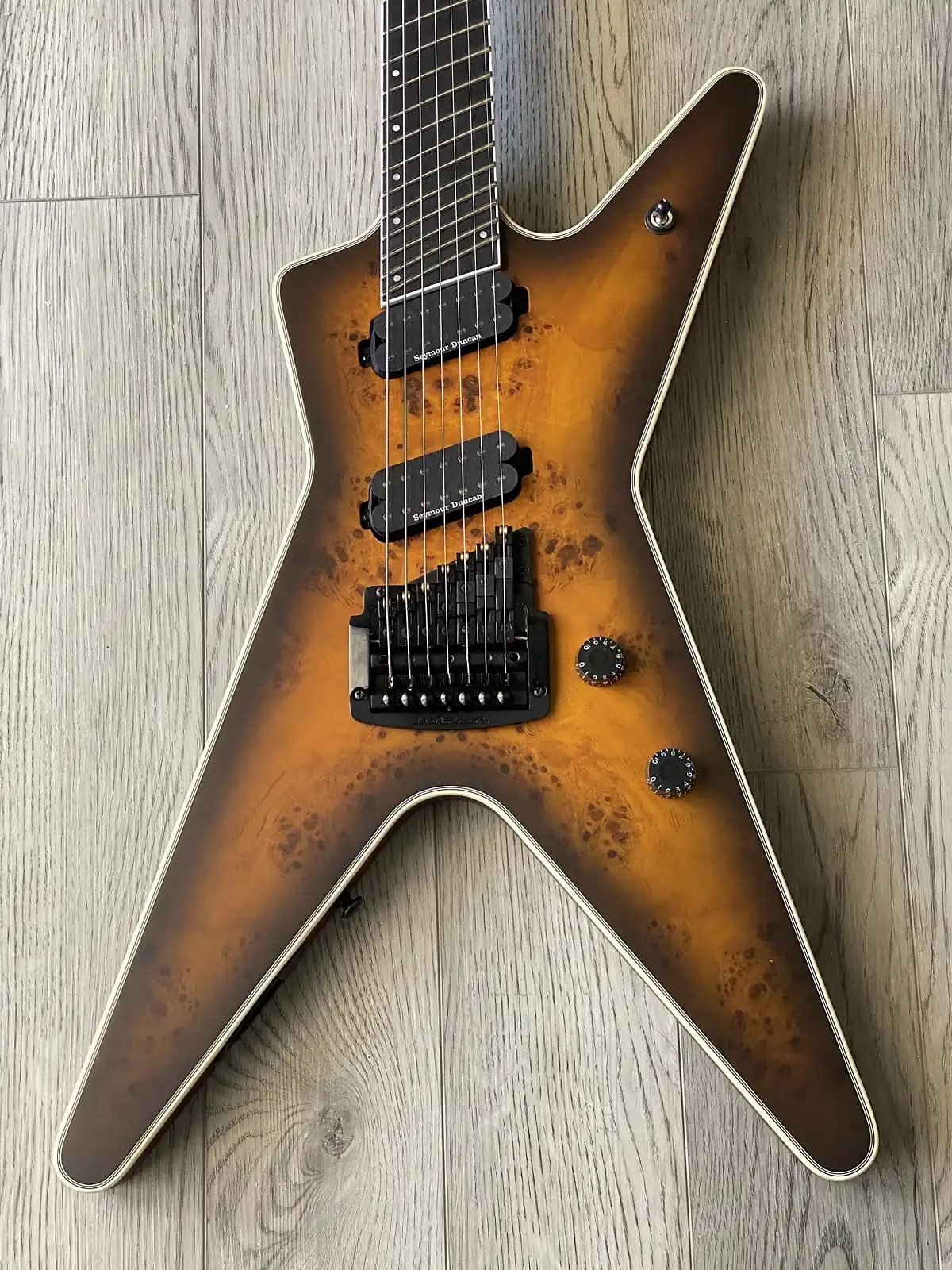 6 7 String Electric Guitar Ebony Fingerboard