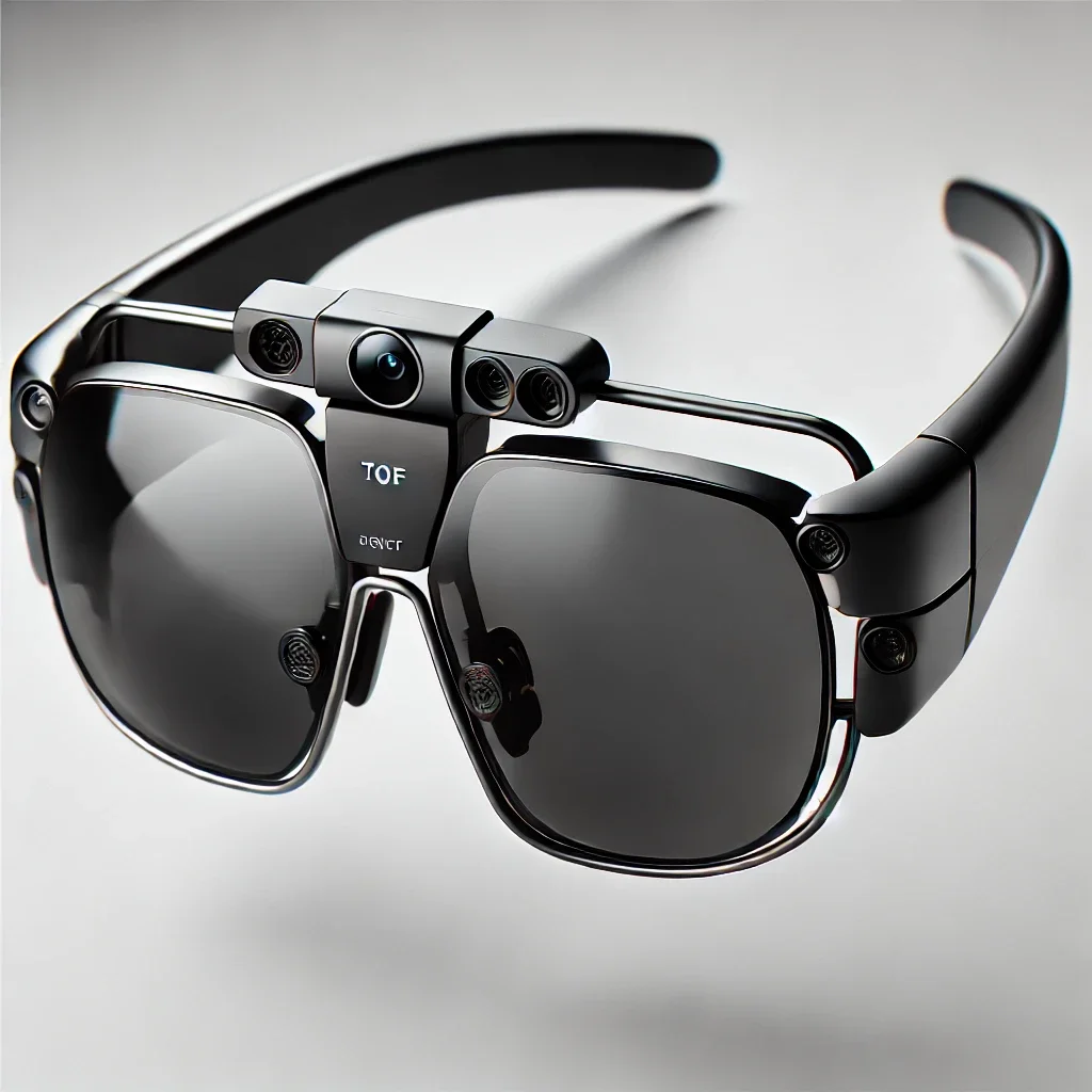 Advanced Vision Assistive Glasses with TOF Depth Sensor and AI-Powered Face Recognition